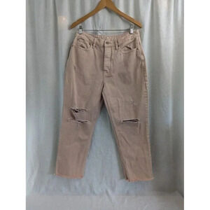 Vanilla Star Womens Jeans 90s Boyfriend Distressed Button Fly Size 11 Peachy